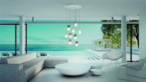 Beach living on Sea view - perfect living / 3d rendering